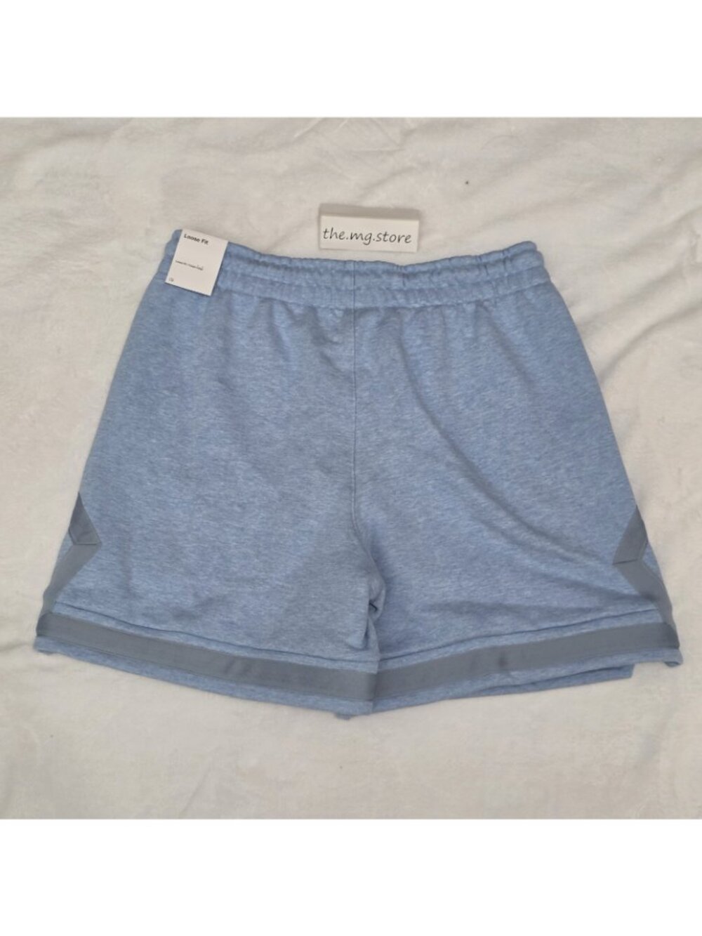 Air Jordan Flight Diamond Blue Grey Fleece Loose-Fit Shorts FN5418-436 Wmns M - Picture 2 of 7
